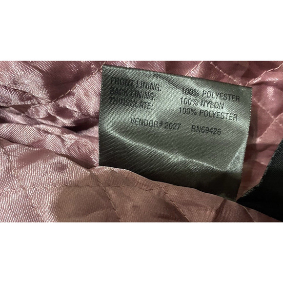 Wilsons Maxima Leather Jacket Womens Sz L Black Belted Lined Thinsulate SEE NOTE - Picture 6 of 9